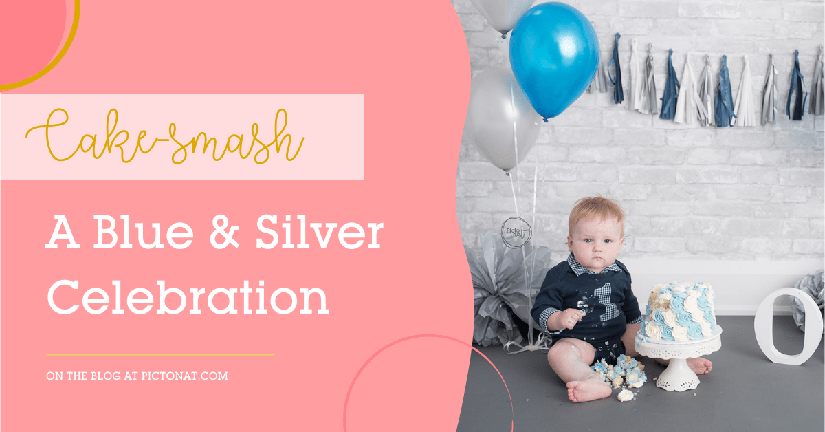 Blue and Silver Theme Cake Smash